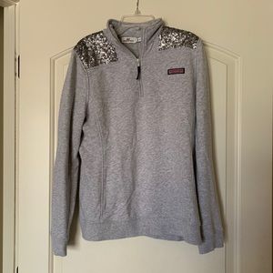 Vineyard Vines Sequin Quarter Zip